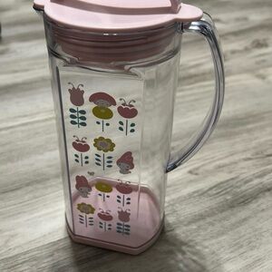 Sanrio Pink Clear Floral My Melody Pitcher with Handle